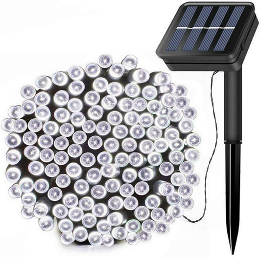 FANSIR Solar String Lights, 72ft 200 LED Outdoor String Solar Powered Fairy Lights Waterproof 8 Modes Garden Decorative Lights for Tree, Patio, Garden, Yard, Home, Wedding, Party (Cool White)