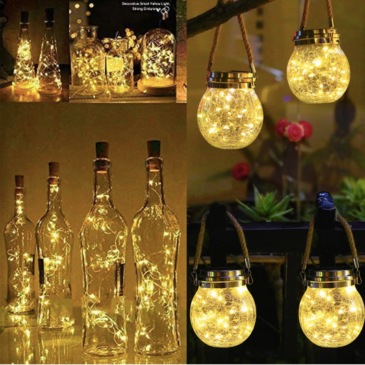FANSIR Wine Bottle Lights with Cork, 10 Pack Battery Operated LED Cork Shape Copper Wire Fairy Mini String Light for DIY, Party, Decor, Wedding Indoor Outdoor (Warm White)